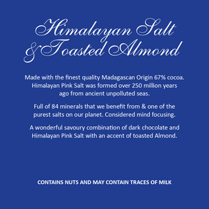 Himalayan Pink Salt & Toasted Almond 67% cocoa